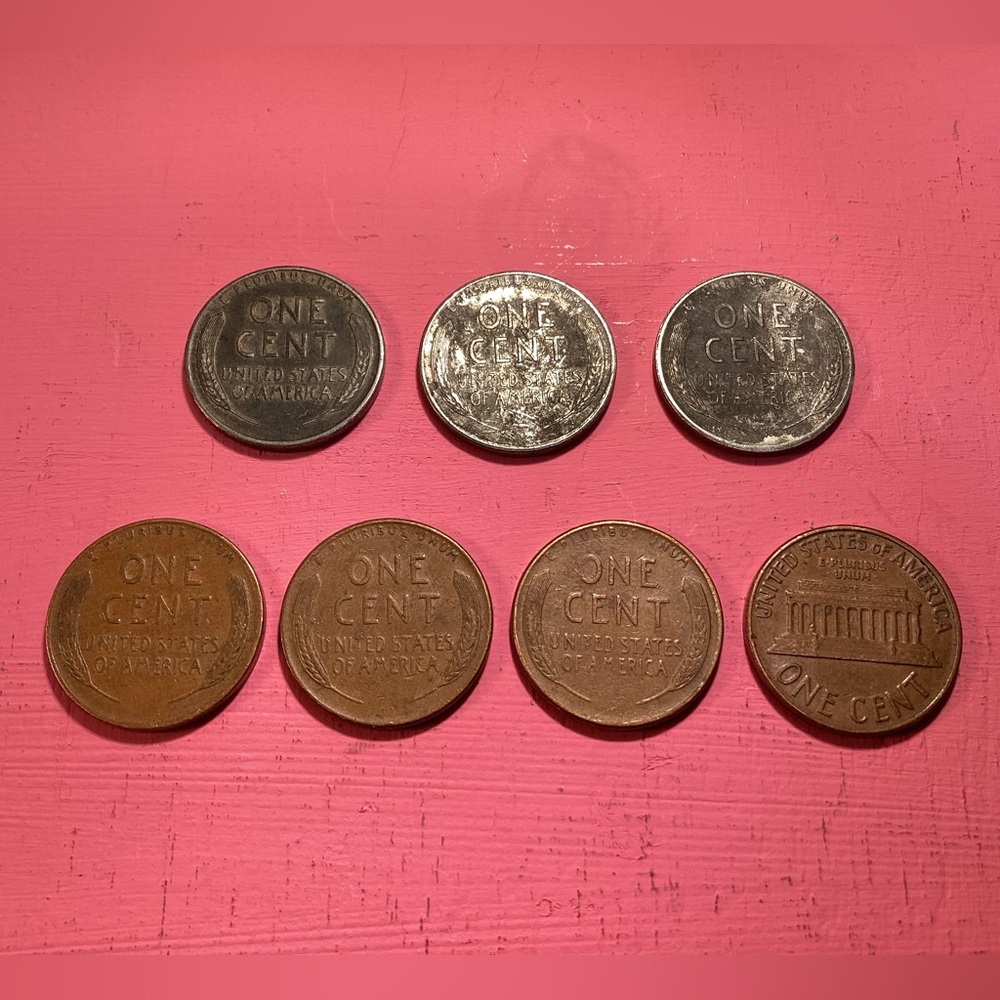⚫️ Vintage - All 3 Mints - 1943 Steel Pennies - War Time Wheaties - Collectible - Picture 7 of 16